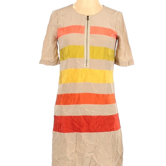 BCBGMaxAzria 100% Silk Colorblock Dress - Picture 1 of 2